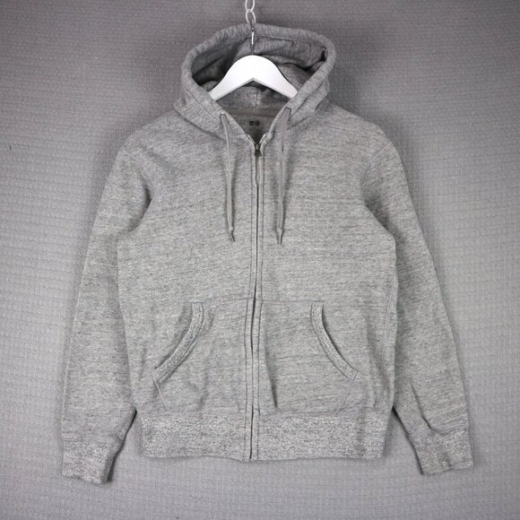 Uniqlo Heather Grey Zip Up Hoodie Womens Medium - Picture 1 of 7